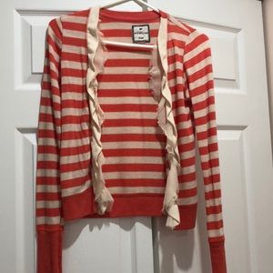 salmon and cream-colored cute sweater